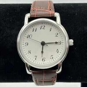 Silver & Brown Classic Watch